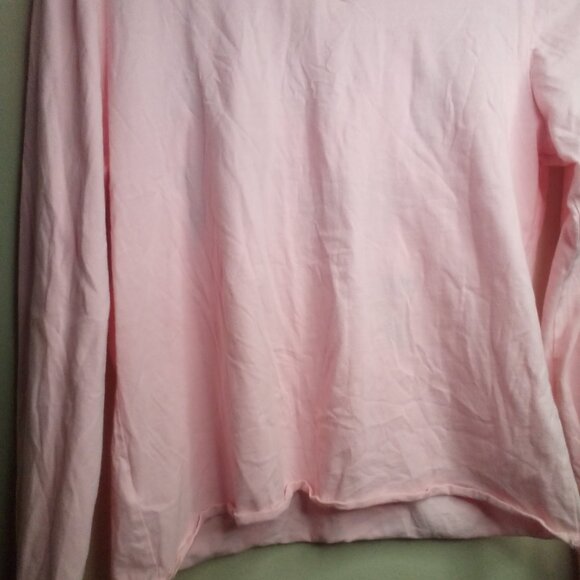 White Stag Blouse S Long Sleeve Embroidery Flowers V-Neck Pink - Picture 15 of 15